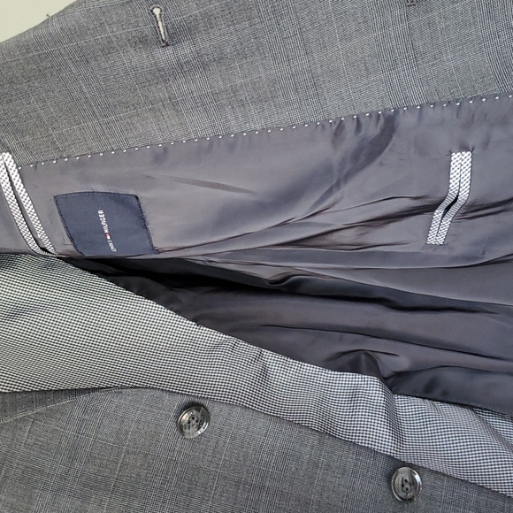 Tommy Hilfiger Gray Wool Blend Stretch Sport Coat Blazer 44 Long and Regular - Picture 6 of 9